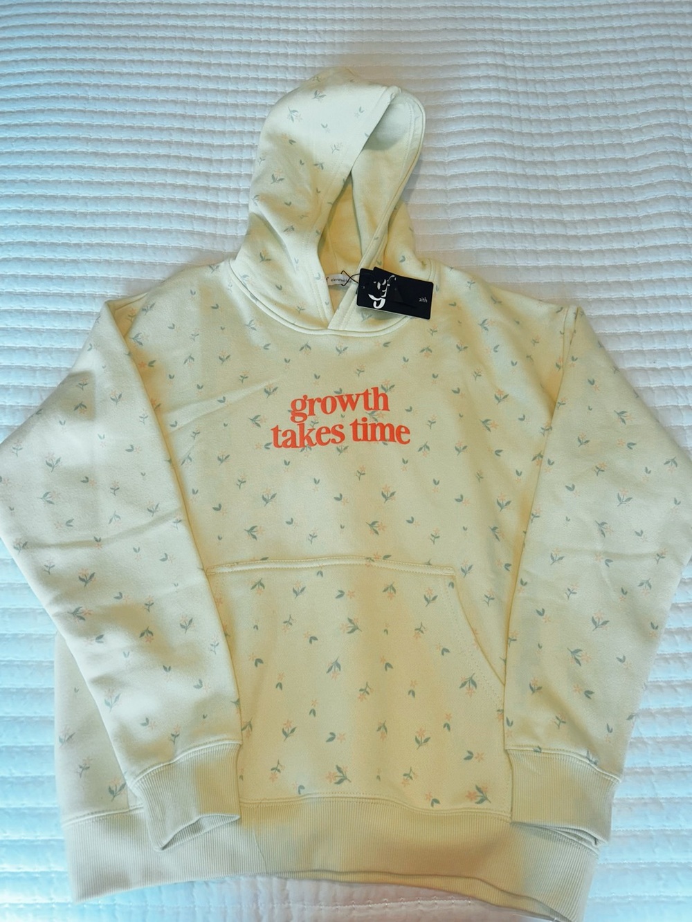 Elevated Faith cream "Growth Takes Time" Pullover Hoodie